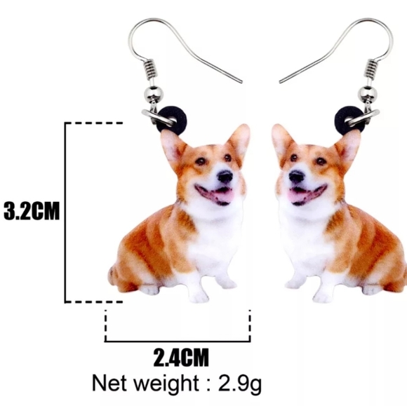 Welsh Corgi Earrings. Dog Earrings. Pet Puppy 🐕 - Picture 7 of 8
